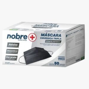 MASCARA DESCARTAVEL NOBRE  50 UNIDADES PRETA