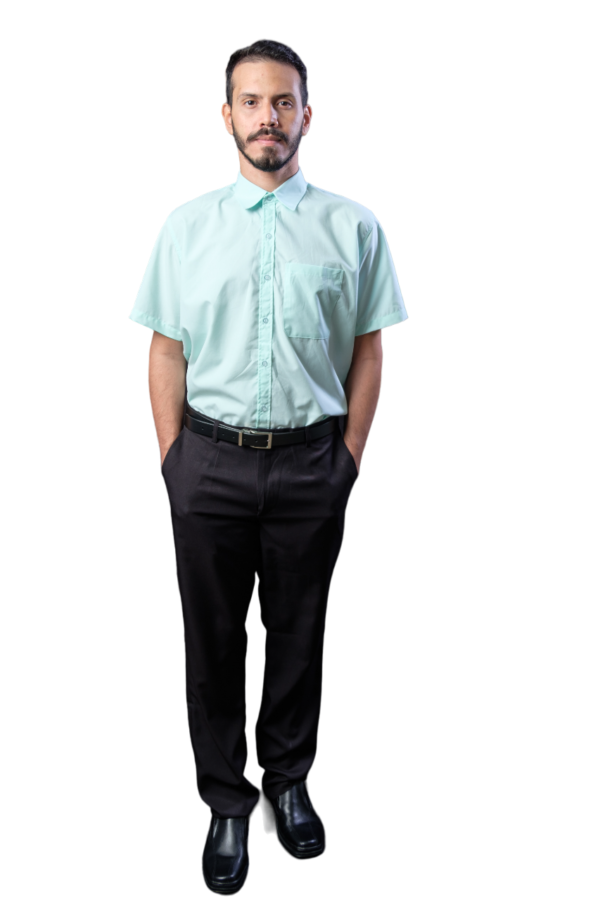 CAMISA SOCIAL EM CEDROFIL MANGA CURTA