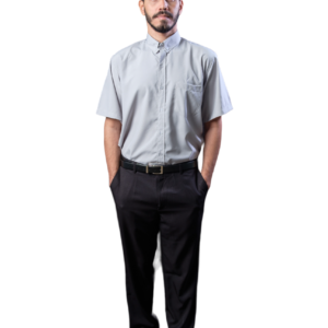 CAMISA SOCIAL EM MICROFIBRA MANGA CURTA