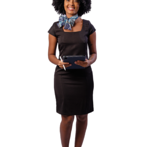 VESTIDO SOCIAL EM TWO WAY COM MANGA CURTINHA