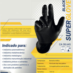 CAIXA  LUVA NITRILICA BLACK SUPER GLOVE