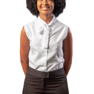 BLUSA EM MICROFIBRA SEM MANGA COM LAÇO