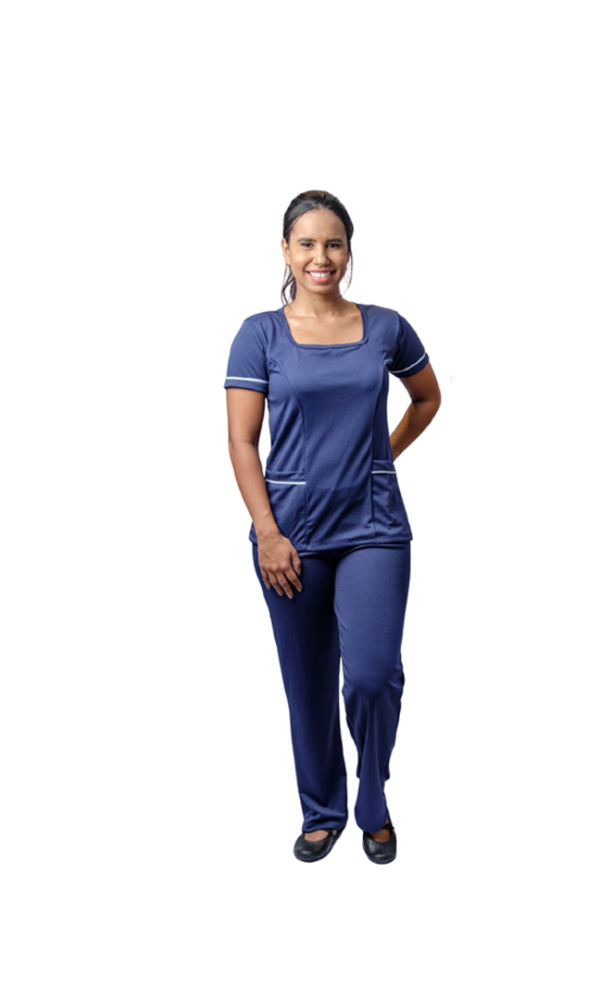 CONJUNTO EM HELANCA CALÇA E CAMISA COM MANGA CURTA
