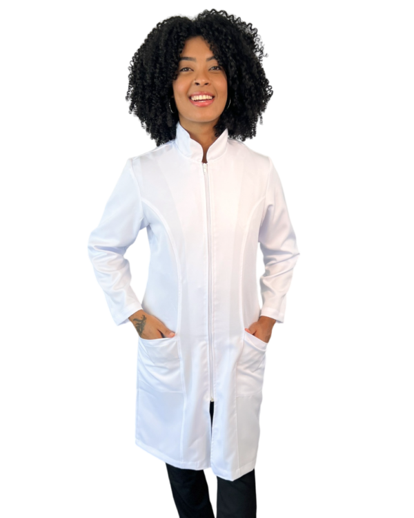 JALECO EM GABARDINE FEMININO COM ZIPER