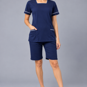 CONJUNTO EM HELANCA BERMUDA E CAMISA COM MANGA CURTA