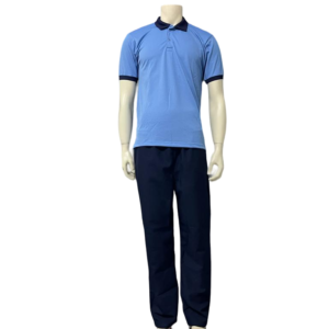 CONJUNTO CALÇA EM OXFORD E CAMISA POLO 100% POLIESTER