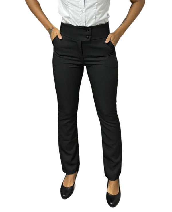 CALÇA SOCIAL FEMININA EM TWO WAY COM BOLSO
