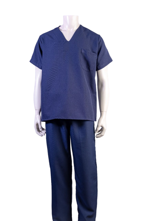 CONJUNTO EM OXFORD GOLA V AZUL MARINHO