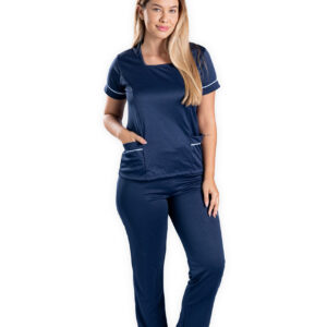 CONJUNTO EM HELANCA CALÇA E CAMISA COM MANGA CURTA